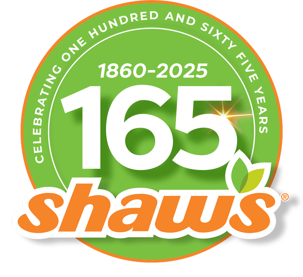 Shaws 165 Anniversary logo